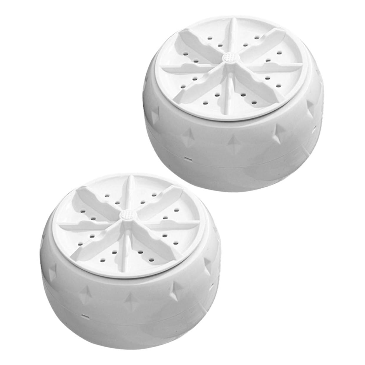 Mini Lavatrice Portatile 2 Pezzi con Turbina ad Alta Efficienza in Plastica, per Appartamenti e Lavaggio di Biancheria e Vestiti