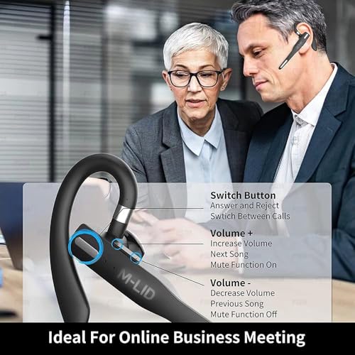 Auricular Bluetooth 5.3 Mono con Micrófono ENC e IPX7 miniatura 5