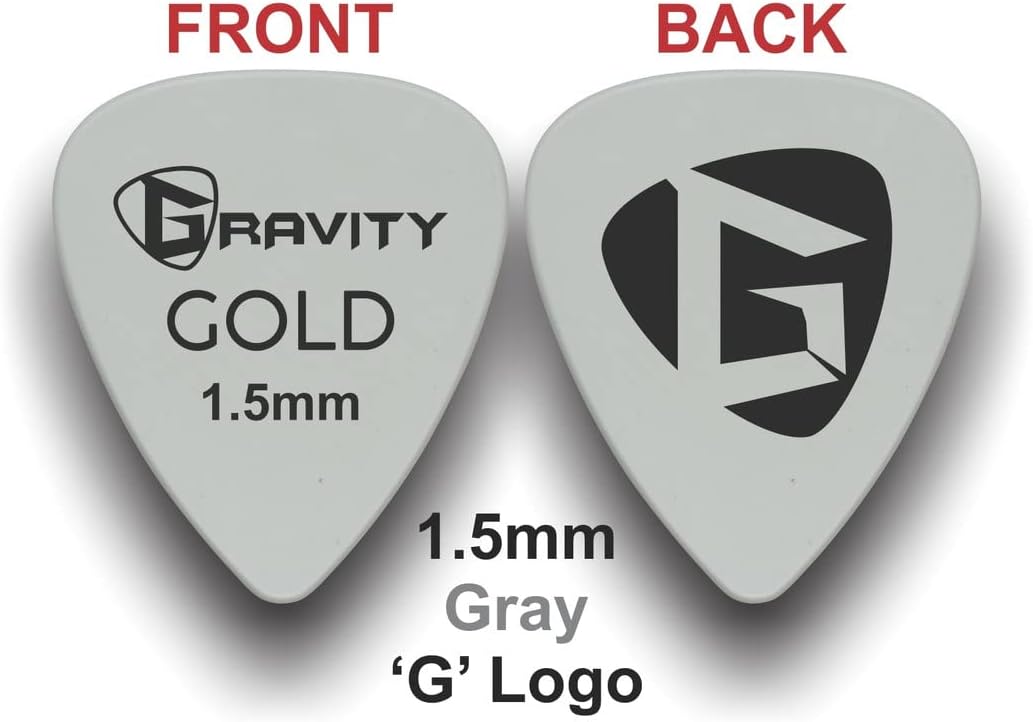 Gravity Gold Series Guitar Picks - Perfect For Beginners & Professionals | Pack of 4