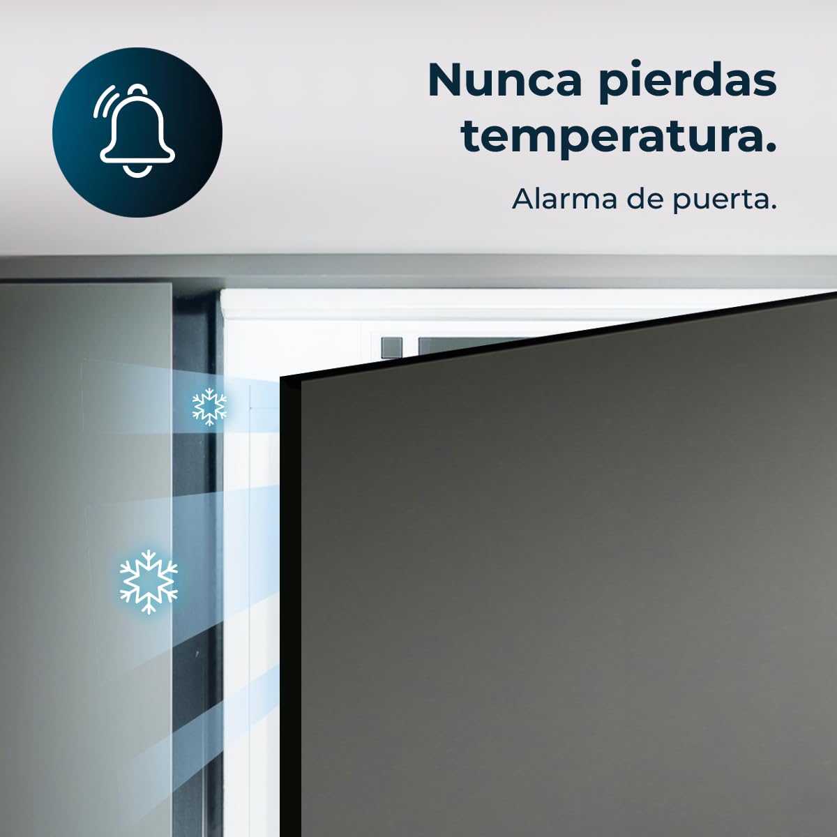 Cecotec Lodówka kombi do zabudowy, na stałe drzwi, 267 l, Bolero CoolMarket Combi BI-D FLW 267 E, wysokość 193,7 cm i szerokość 54 cm, Total No Frost, kompresor inwerterowy i ściana Full LED, niskie