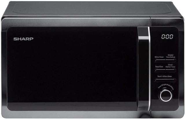 Sharp R274KM, Solo Digital Microwave, 20 Litre Capacity, 800 W, Black, Turntable