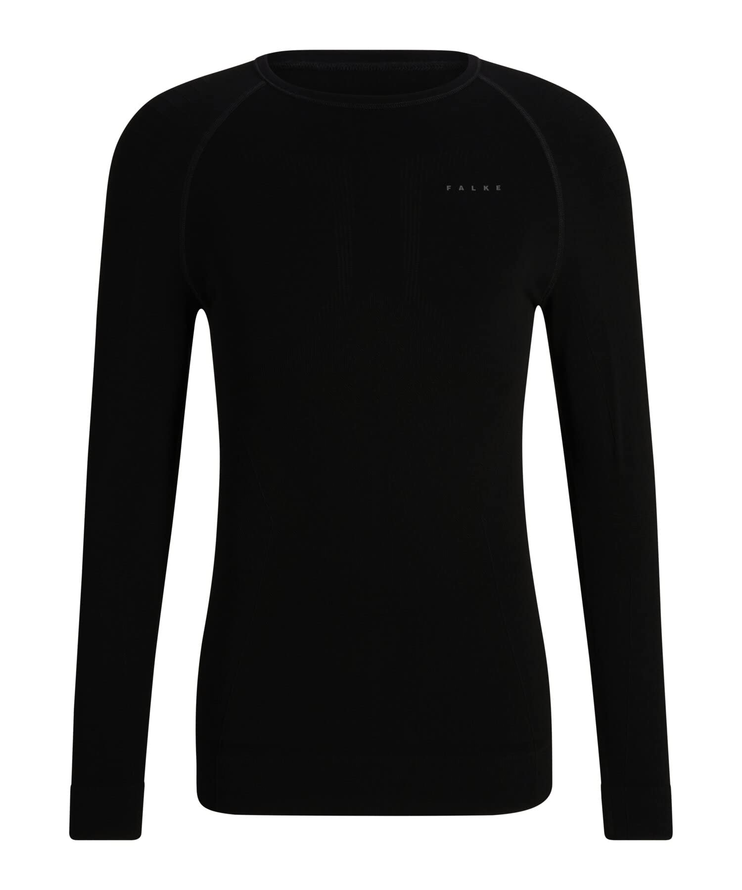 FALKE Mężczyźni Warstwa podstawowa (góra) Maximum Warm Round Neck M L/s Sh materiał funkcyjny szybkoschnące termoaktywne 1 Sztuka, Czarny Black 3000-O, S