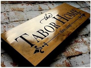 Personalized Wooden Sign Address Sign Welcome Family Cabin Established Sign