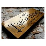 Personalized Wooden Sign Address Sign Welcome Family Cabin Established Sign
