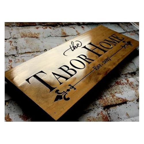 Personalized Wooden Sign Address Sign Welcome Family Cabin Established Sign