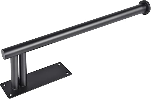 Paper Towel Holder Under Cabinet, Upgraded Version with Two Rods, Stainless Steel Paper Towel Holder Wall Mount, Self Adhesive or Drilling Under