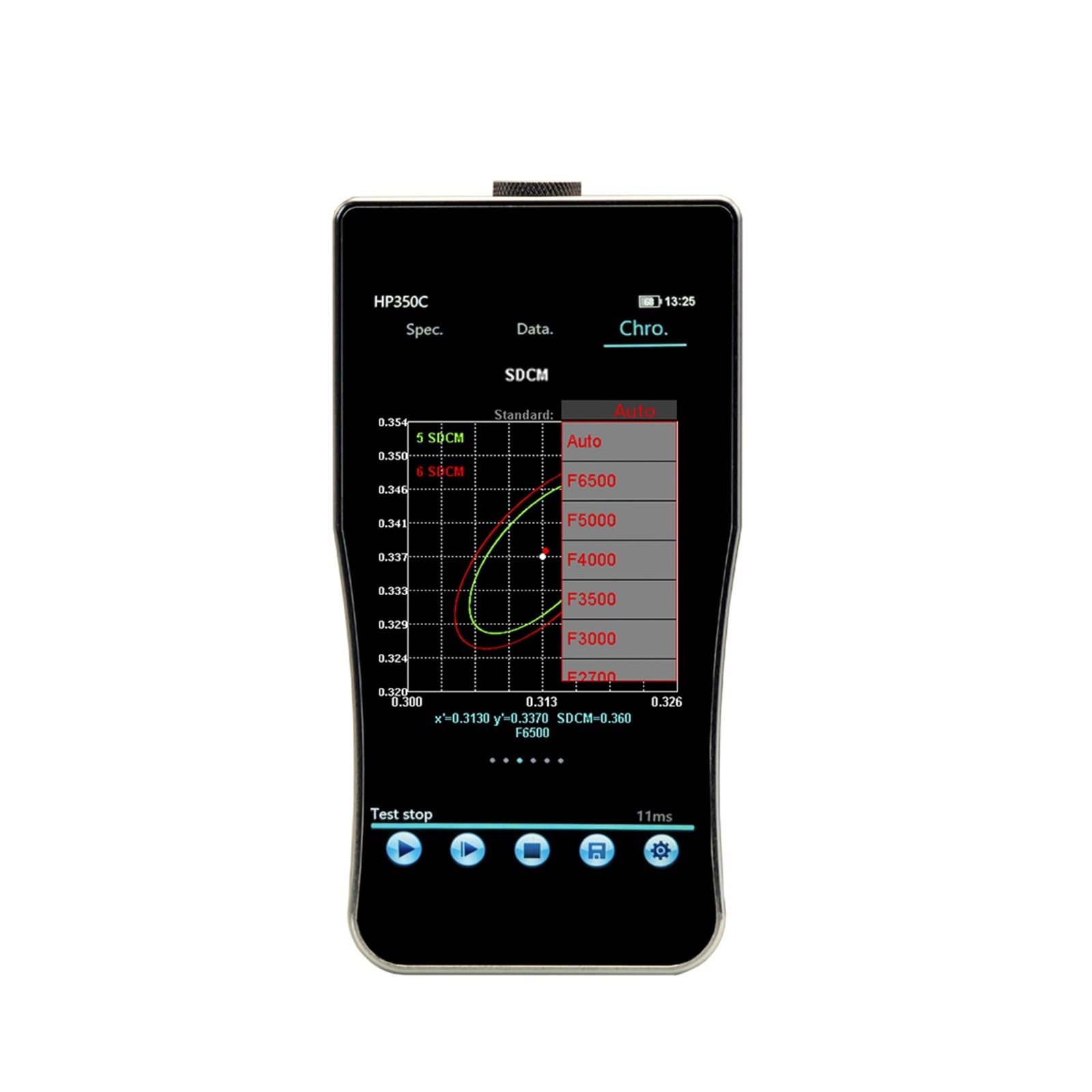 Espectrofotómetro, Espectrómetro De Mano Fibra Óptica, Colorímetro Irradiancia Espectral HP350C 380-780nm