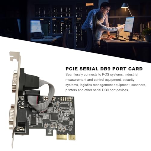 Scheda Porta Seriale PCI Express DB9 a 2 Porte per XP, Vista,7, 8.x, 10, 11 32/64bit per Linux, Scheda di Espansione Seriale PCIe Scheda Controller Host Seriale PCIe
