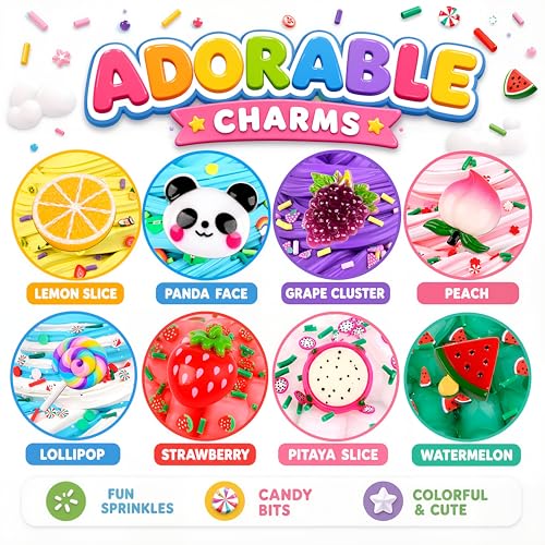 8 Pack Scented Slime kit,3 Clear and 5 Butter Slime,Peach Super Soft Non-Sticky,Jelly Cube Crunchy Crystal Slime, Birthday Party Favor,Stress Relief Toy for Kids Education by Niuruilsi - Image 3