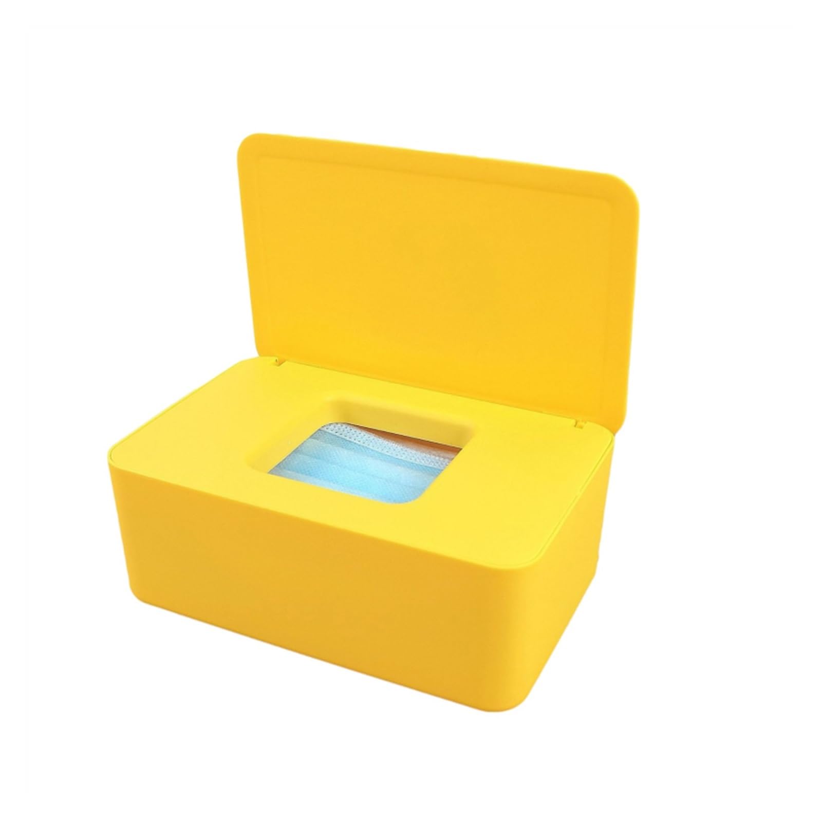 Xdgsdrdf Yellow Plastic Wet Tissue Holder Cover Wipes Paper Storage(Yellow)