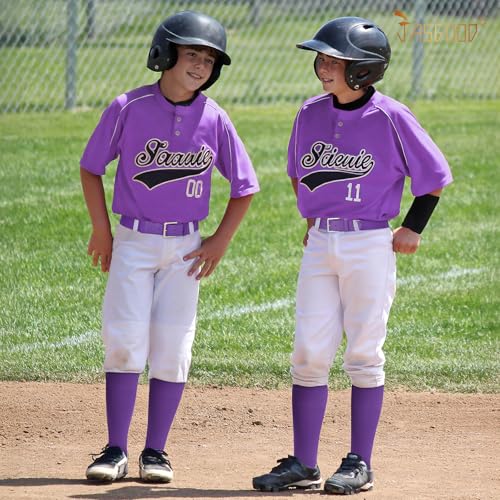 Image of Baseball Socks and Belt for Youth Adult Softball Socks Combo Elastic Waist Belt for Men Kids Boys Girls Women JASGOOD