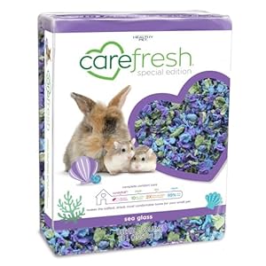 carefresh 99% Dust-Free Sea Glass Natural Paper Small Pet Bedding with Odor Control, 50 L