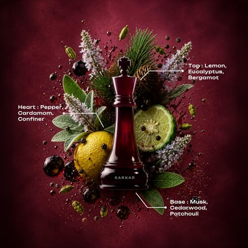 Image of Sarkar Noble Unisex Perfume | Long Lasting Eau de Parfum | Woody Fragrance | Bergamot, Eucalyptus & Cedarwood | 25% Perfume Concentration | 100ml