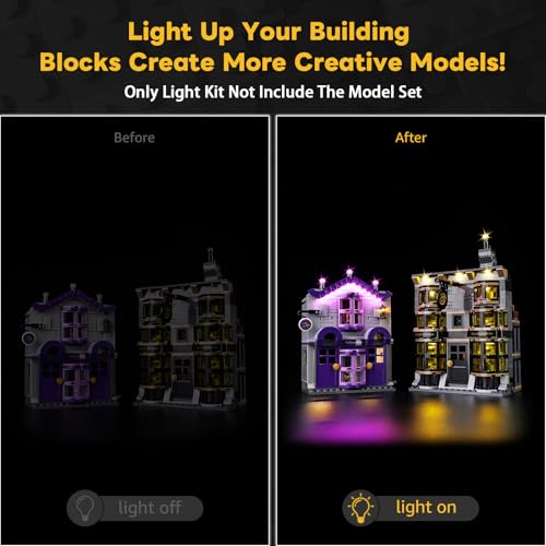 Image of Kyglaring LED Lighting Kit for Lego 76439, Compatible with Harry Potter Ollivander & Madam Malkin's Robes Building Set, 1 Piece, Ages 6-15