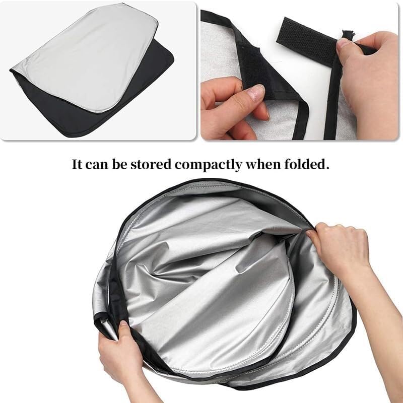 Tendine Parasole Auto Parasole per parabrezza auto Per Peugeot Expert 2016+, colore: A/SLIVER Tenda parasole(‎A/SLIVER)