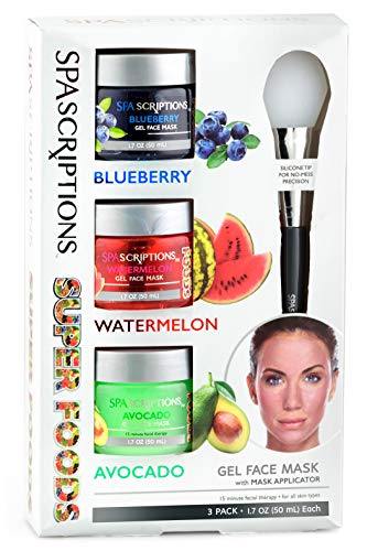 Superfoods- Blueberry, Watermelon & Avocado Gel Masks- 1.7oz (Jar)