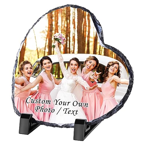 Skyeasure Cadre Photo Personnalisé, Ardoise Personnalisée Photo, Cadeau Personnalisé Cadre Photo Extérieur étanche, Cadre Personnalisé pour Couple Femme Homme