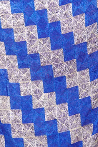 Phulkari Dupatta from Punjab with Embroidery and Gota Border4