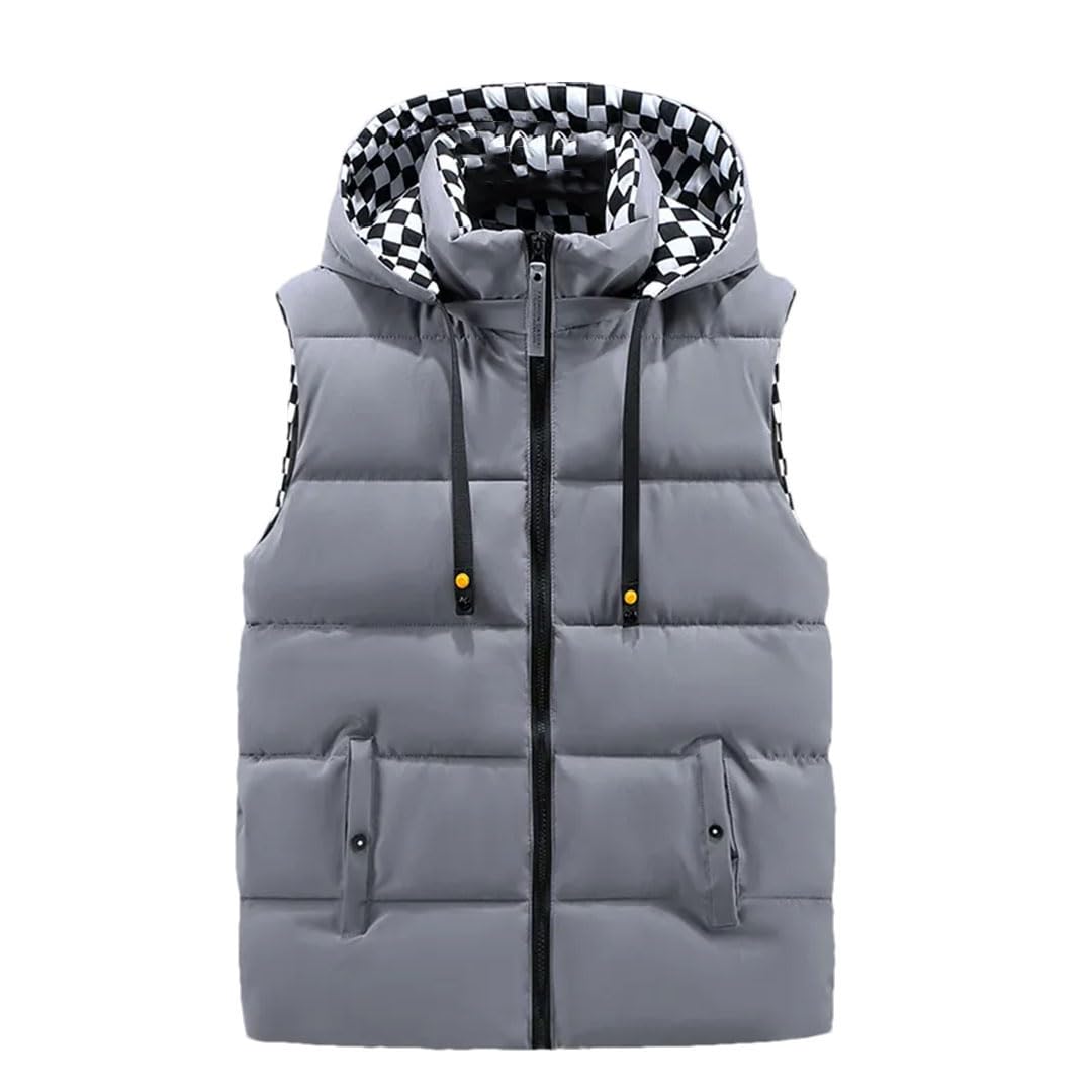Vogrtcc Chaleco Con Capucha De Invierno, Chaleco Con Cremallera, Chaleco De Algodón
