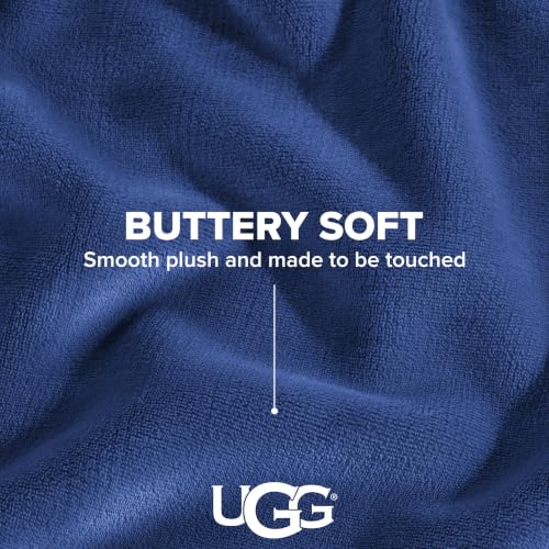 UGG Coco Queen Bed Blanket, Fleece Blanket, 90" x 92", Blue (Dart) - image 6
