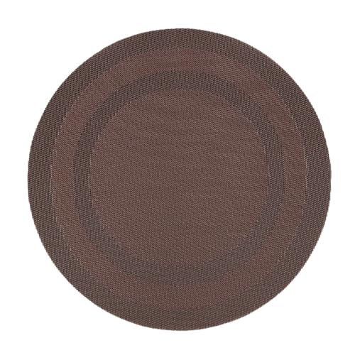 Sets de table ronds marron foncé anti-taches de 38 cm pour protéger efficacement votre table basse - 2