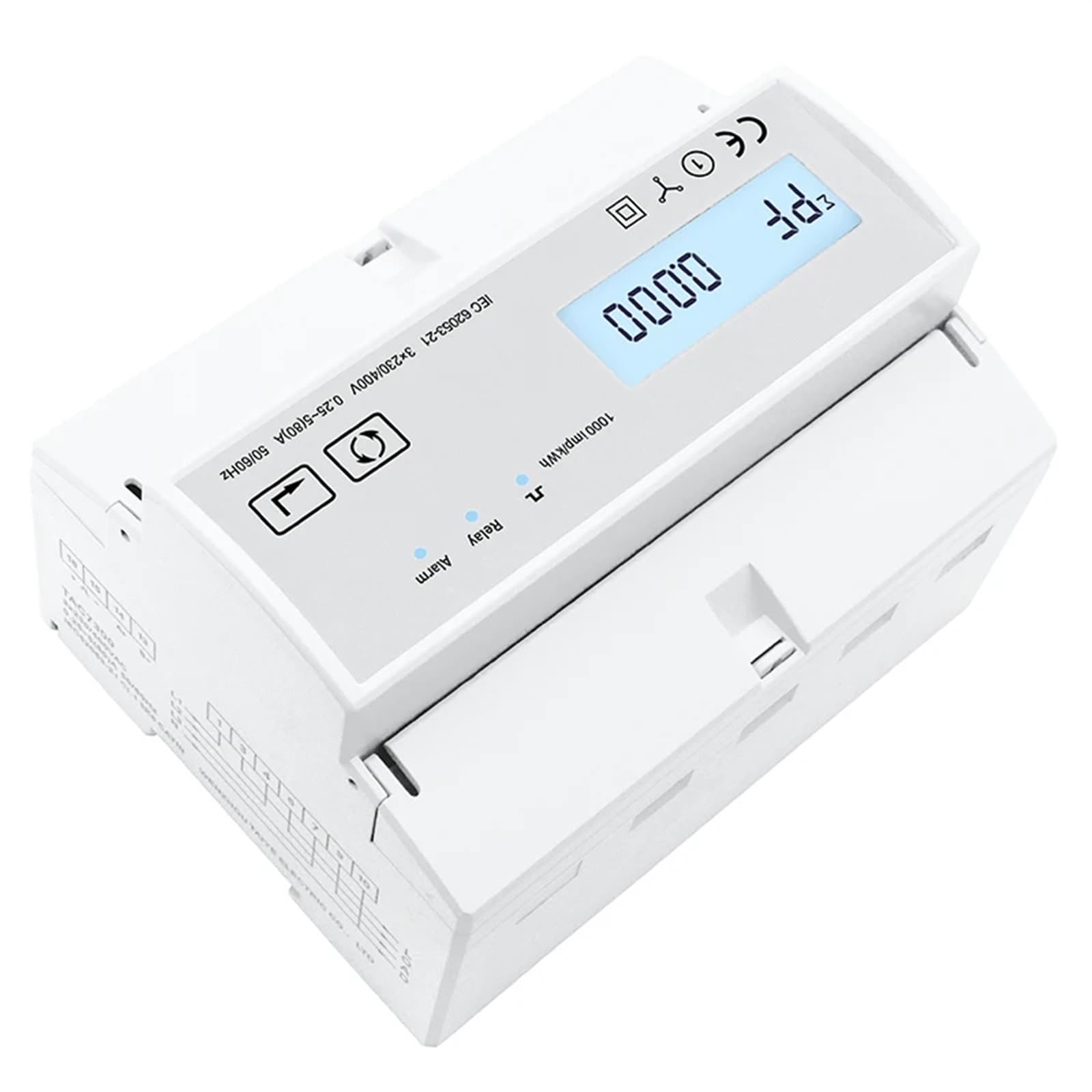 SPABOY Medidor de Consumo de Electricidad Monitor de Potencia trifásico Medidor de energía eléctrica en Carril DIN 80A KWH Modbus RS485 (Color : TAC7300)
