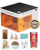 ATOMSTACK P1 5W Laser Graviermaschine 1,2W Infrarot Laser Cutter Robuster Software-Support mit Designbibliothek 110x110mm Gravurbereich Tragbare Desktop Lasergravur Einfach zu Bedienen