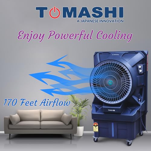 Image of THAR 150 2025 High Performance Air Cooler|44mm Motor|22 in Air Circle|400w Power|Honeycomb Powerful Cooling Pad|90L Water Tank|Shockproof Rustproof Powerful ABS Body