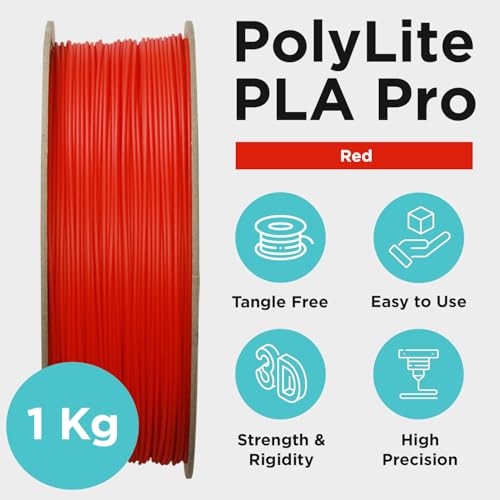Image of Polymaker 1.75mm Red PLA PRO Filament, 1kg - Tough & High Rigidity, 3D Printer Filament