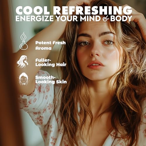 Image of ESSLUX PEPPERMINT ESSENTIAL OIL - 100% PURE MINT OIL FOR HAIR, LIPS, DIFFUSER & DIY SPRAY | NATURAL PEPPERMINT OIL FOR AROMA, HOME FRESHENING & MORE - 15ML