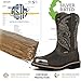 CVDSHU 2 Pair Cowboy Boots for Men Steel Toe Work Boots Fashion Safety Boots US Size 7.5