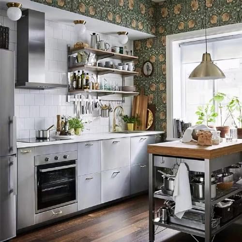 Image of Light Grey Peel and Stick Wallpaper Matte Self Adhesive Removable Wallpaper,Waterproof Kitchen Wallpaper Vinyl Contact Paper for Cabinet Furniture(24x200 Light Grey Glsy)