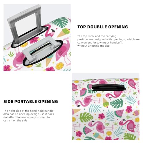 Travel Luggage Cover Protector - Cute Flamingo C Anti-Scratch Suitcase Covers Fits 18-32 Inch Luggage3