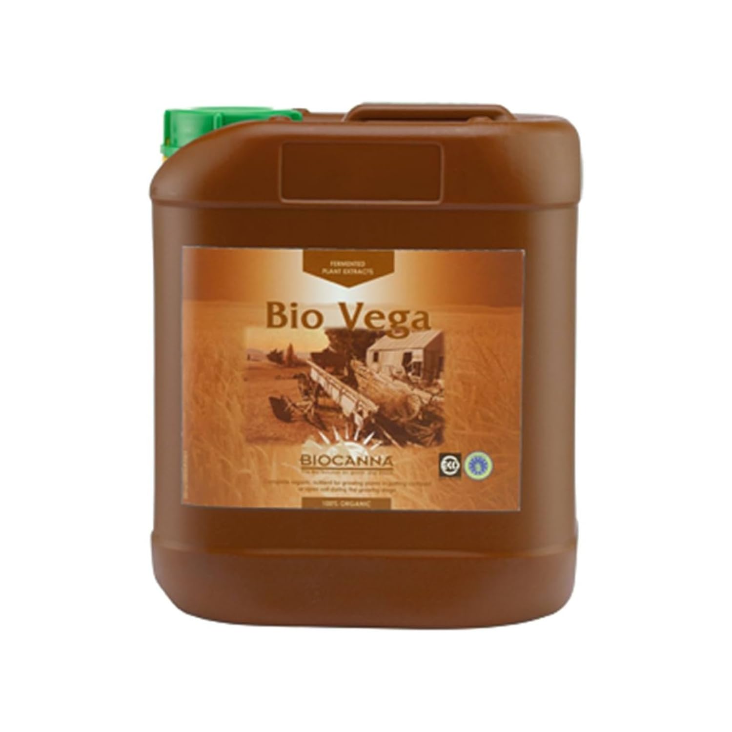 GROWMANIA Fertilizante Bio Vega de Bio Canna 5 L | Abono Etapa Incremento Rico en Nitrógeno para Plantas y Cultivos | 100% Orgánico Certificado OMRI y CU