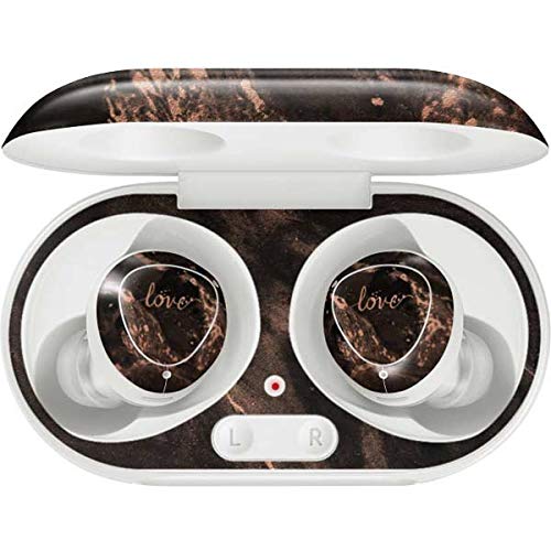 Skinit Decal Audio Skin Compatible with Samsung Galaxy Buds+ - Officially Licensed Originally Designed Love Rose Gold Black Design