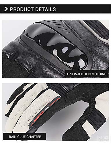 Image of SCOYCO Motorcycle Gloves Men 100% Waterproof Windproof Winter Moto Gloves Touch Screen Gant Moto Guantes Motorbike Riding Gloves (Black, M)