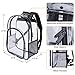 Gemeer Clear Backpack, Security Transparent backpack With Reinforced Straps - Suitable for School, Security, Sporting Events (Black)