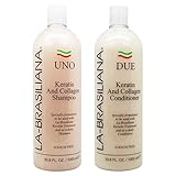 La-Brasiliana Uno Keratin & Collagen Duo - Shampoo 33.8oz + Due Conditioner 33.8oz