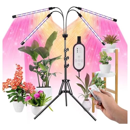 zyzykeji LED Grow Lights for Indoor Plants with 15-60 inches Adjustable Tripod Stand Plant Light with 4/8/12H Timer with Remote Control…