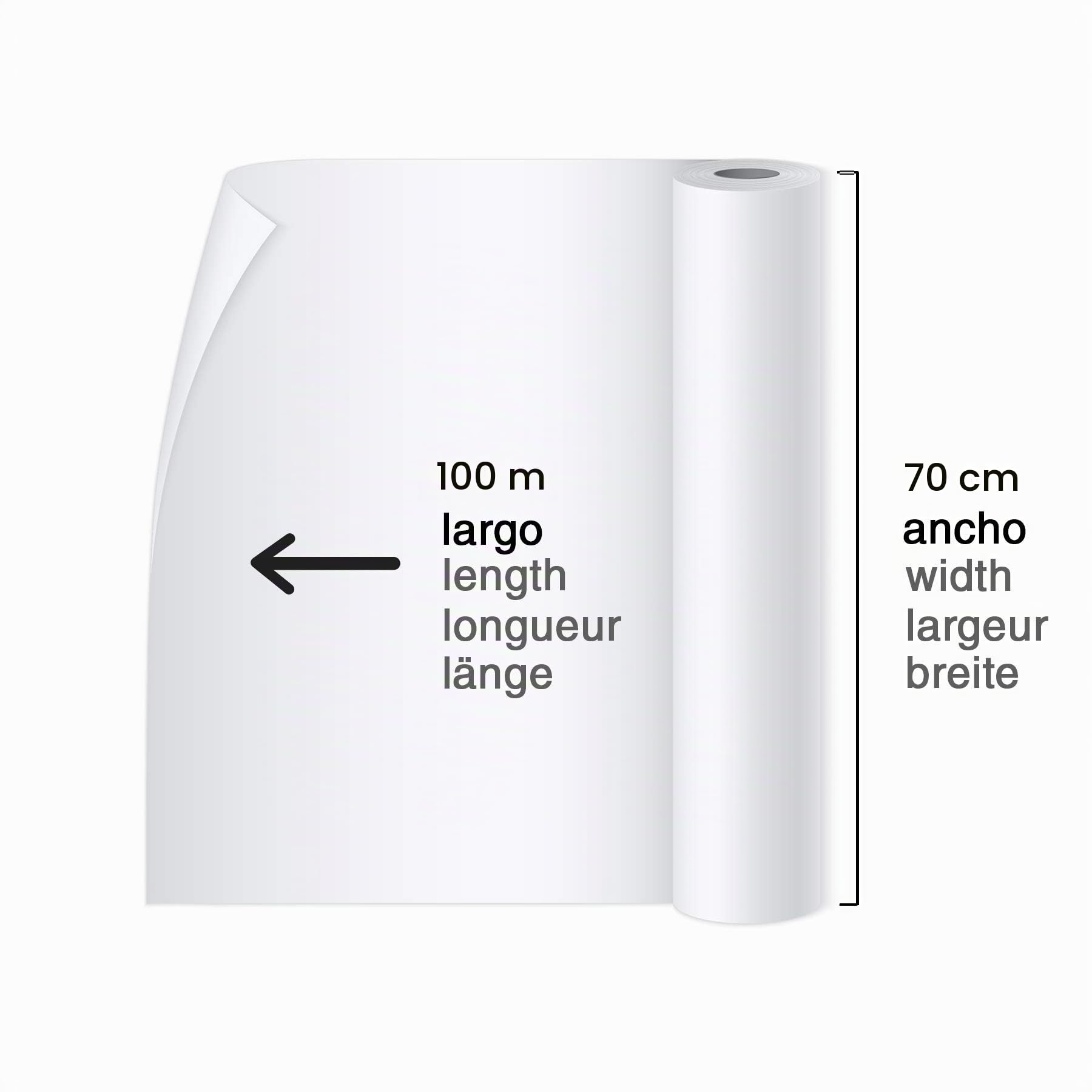 PAKOT – Papel Kraft con Plantas y Flores en Bobina para Envolver y Embalaje Comercial – Kraft Natural – 70 cm x 100 m