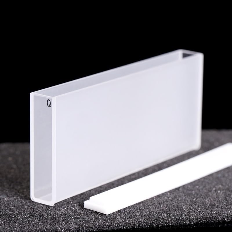 Cuvette de laboratoire en quartz 100 mm avec couvercle pour analyses