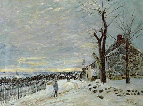 Cuadro pintura murales decor SERENDIPITP Nieve en Veneux Nadon de Alfred Sisle 60x90cm