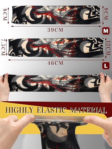 Boao 20 Pcs Men's Cooling Arm Sleeves Long Fingerless Arm Cover Anti Slip UV Sun Protection Sports Temporary Tattoo Sleeves3