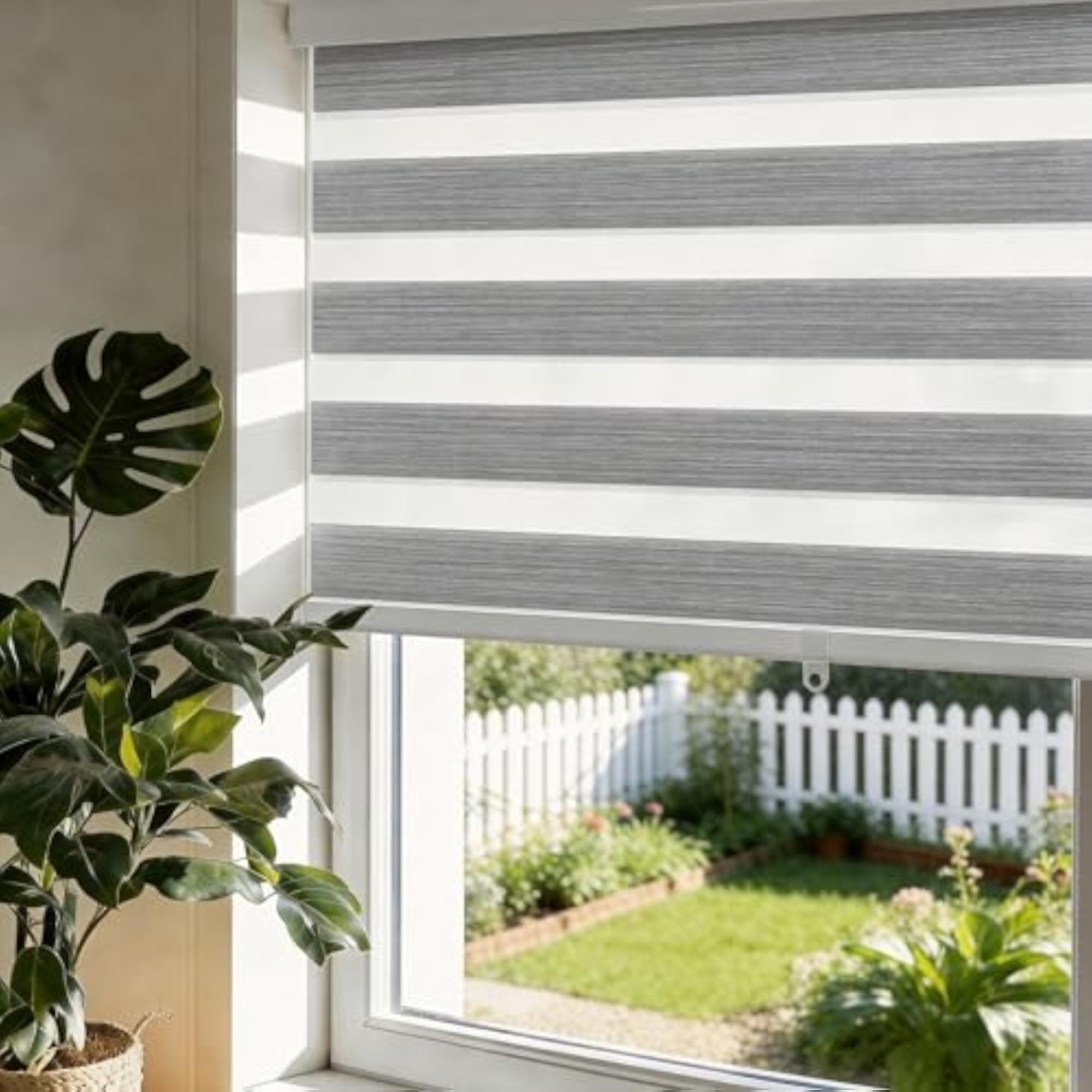 Custom Size Cordless Zebra Blinds for Windows