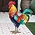 Kircust Metal Rooster Garden Statue Outdoor Decor Yard Art Chicken Decoration for Home Patio Lawn Backyard Farmhouse Kitchen