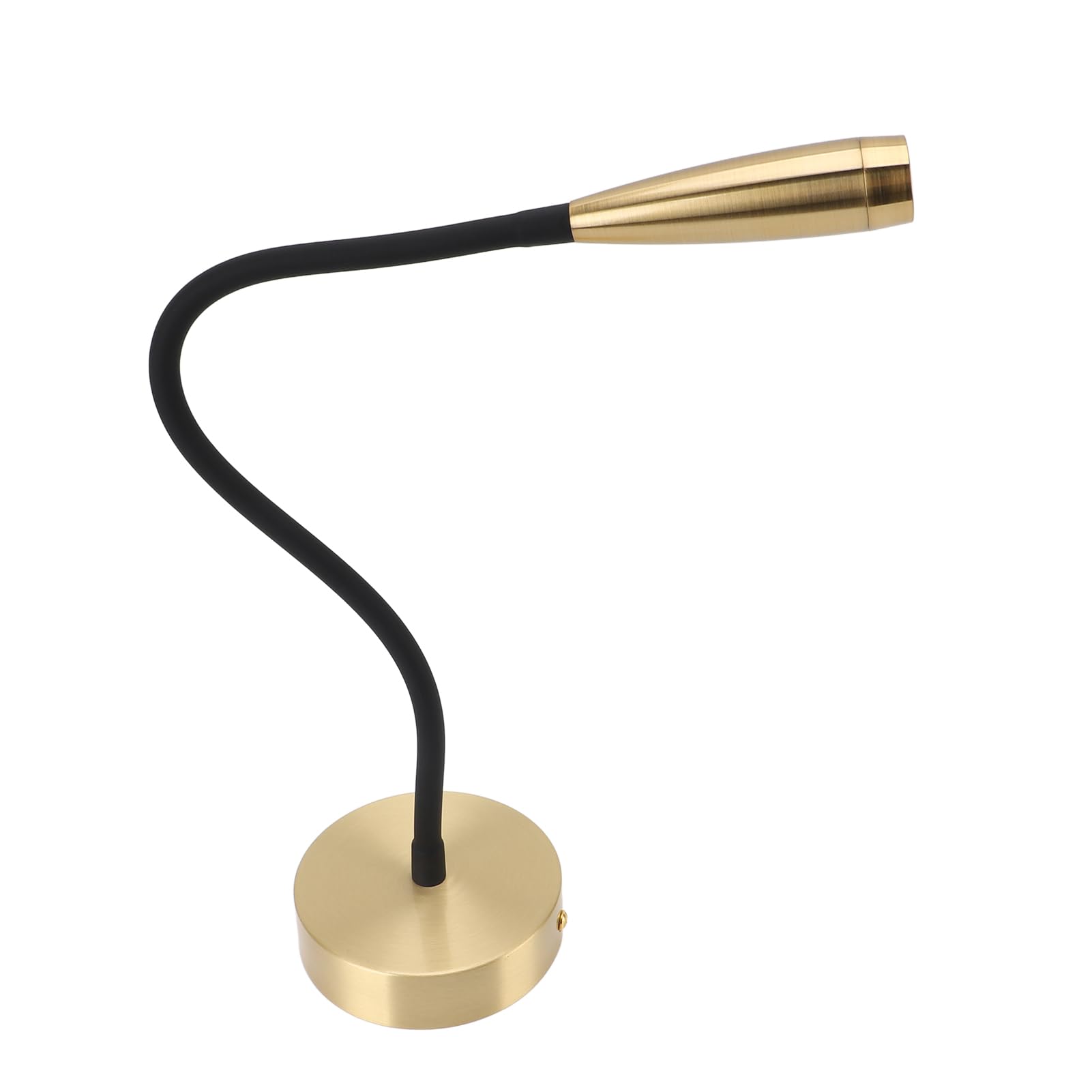 Lámpara de Lectura Montada en la Pared con Cuello de Cisne, Lámpara Cableada Ajustable de 3W y 200lm para Dormitorio de Aluminio