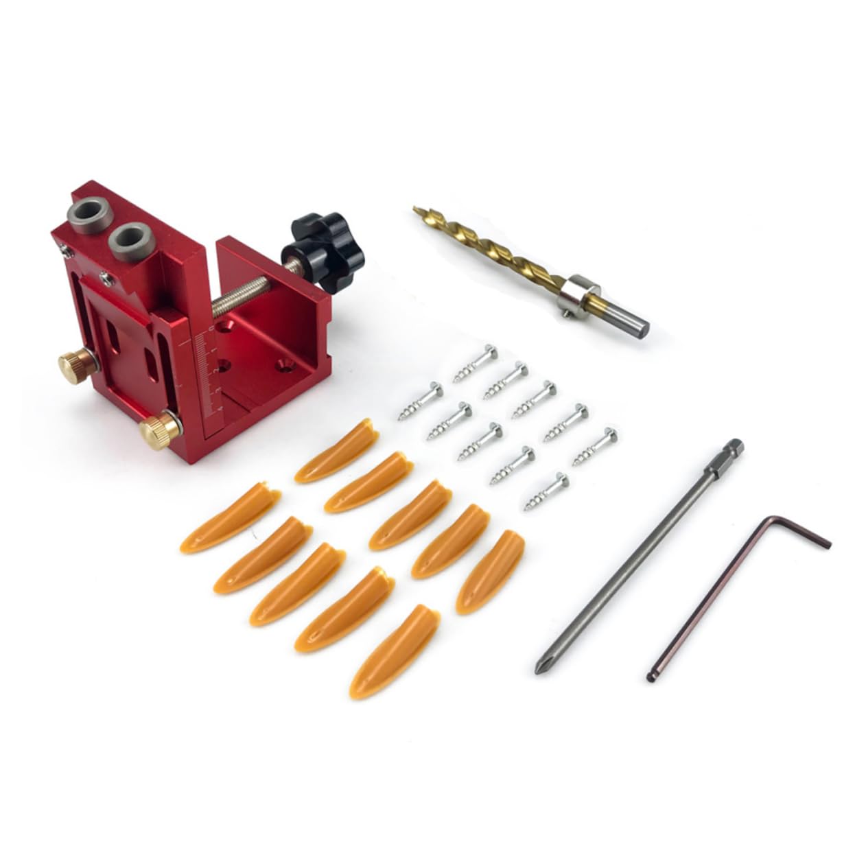 VILLCASE Localizador De Punzones Para Agujero De Bolsillo Herramientas Para Trabajar La Madera Guía De Taladro Portátil Espiga Kit Bolsillo Para Carpintería