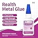 Metal Glue 30g, Super Glue for Metal & Multi-Material Bonding, Stainless Steel & Aluminum Repair Adhesive, Waterproof & Heat Resistant, Fast Drying Cyanoacrylate with Anti-Clog Cap