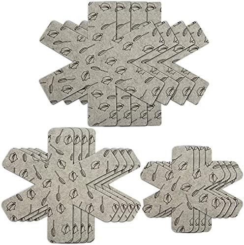 JTDEAL 9Pcs Protecteurs De Poêle, 3 Tailles Protection Casseroles Et