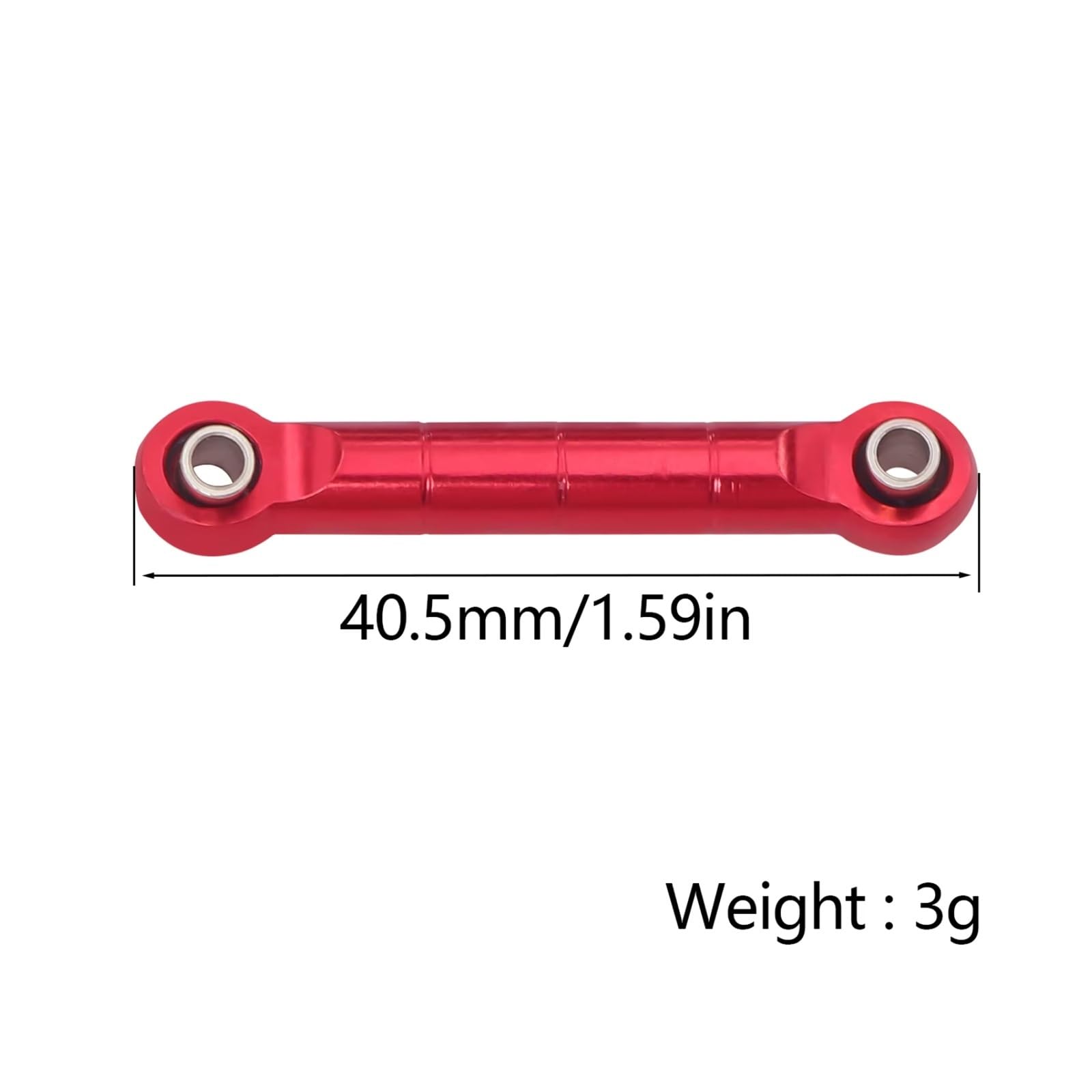 Rc Special Connecting Rod for MJX for Hyper Go 14209 14210 H14BM 1/14 CNC Aluminum Metal Connecting Rod Steering Link RC Car Parts and Accessories Upgrade Replacement Use(Red)